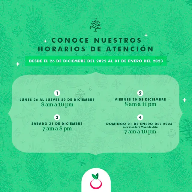 Horarios de atención de Vivanda.