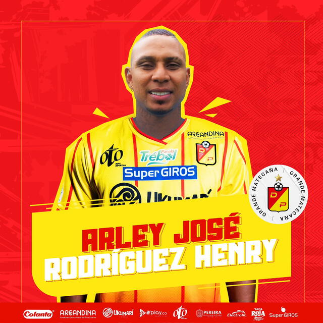 Arley Rodríguez es fichaje de Deportivo Pereira. Arley Rodríguez es fichaje de Deportivo Pereira.