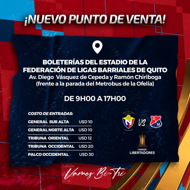 El Nacional choca con DIM por la Copa Libertadores