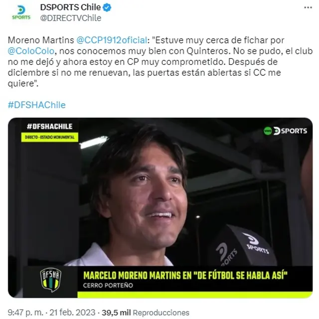 Marcelo Martins quiso llegar a Colo Colo. Marcelo Martins quiso llegar a Colo Colo.