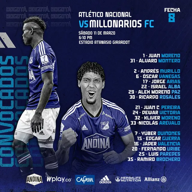 <strong>Millonarios, lista </strong>   