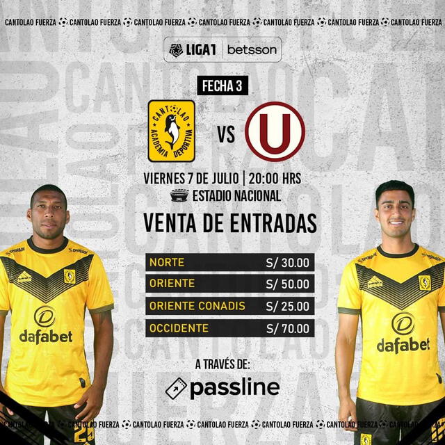 Cantolao vs. Universitario: entradas