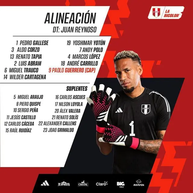 alineacion de Peru