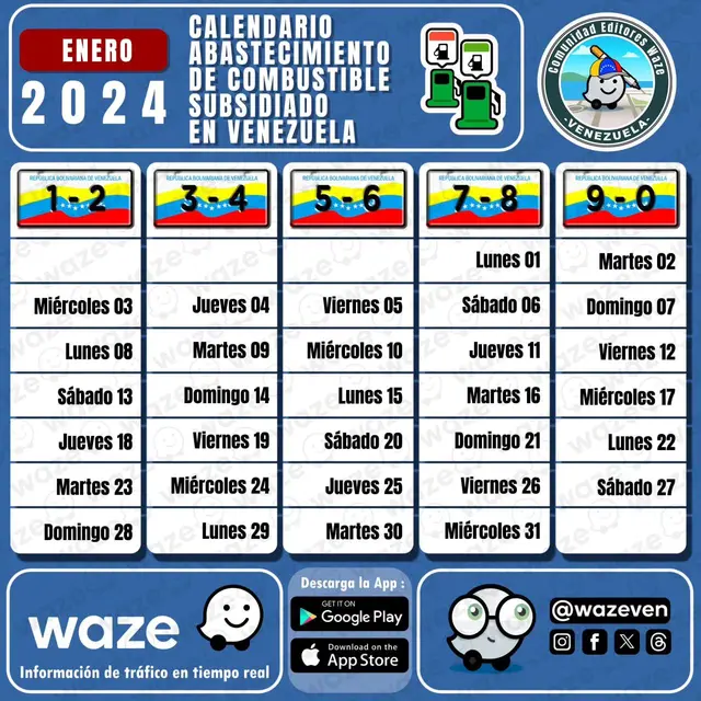 calendario enero 2024