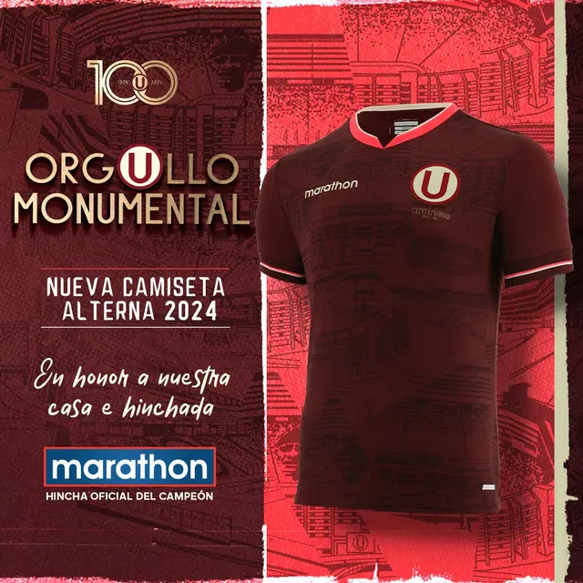 La nueva camiseta alterna de Universitario para la temporada 2024.   