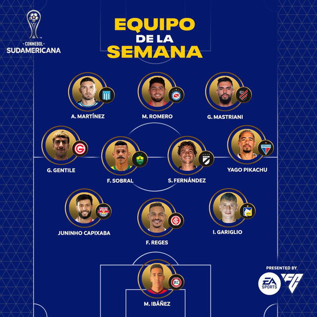 Gaspar Gentile en la Copa Sudamericana