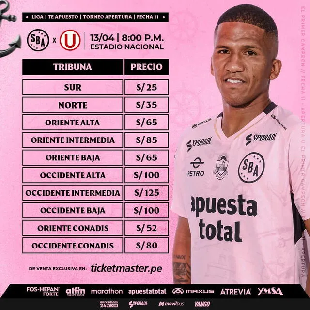 Precio entradas Sport Boys vs. Universitario   