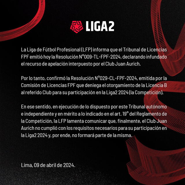 Juan Aurich , Liga 2