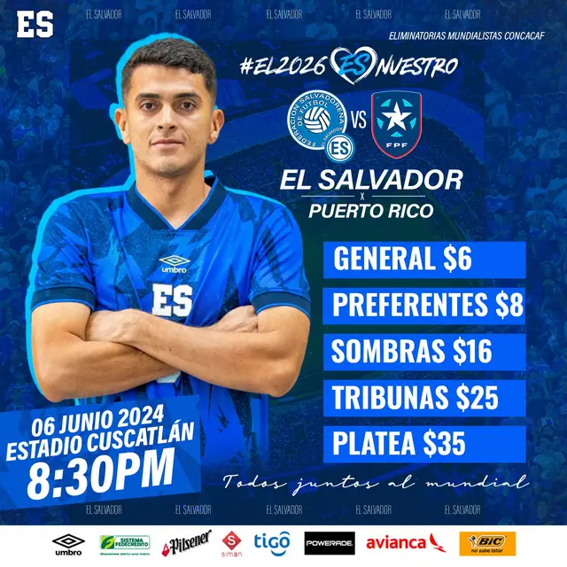 Poster para el duelo entre El Salvador vs. Puerto Rico. Foto: La Selecta   