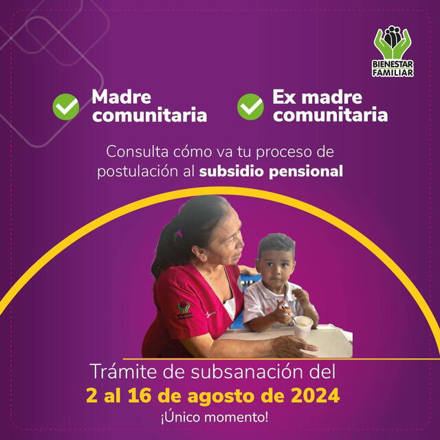 Bono pensional para madres comunitarias