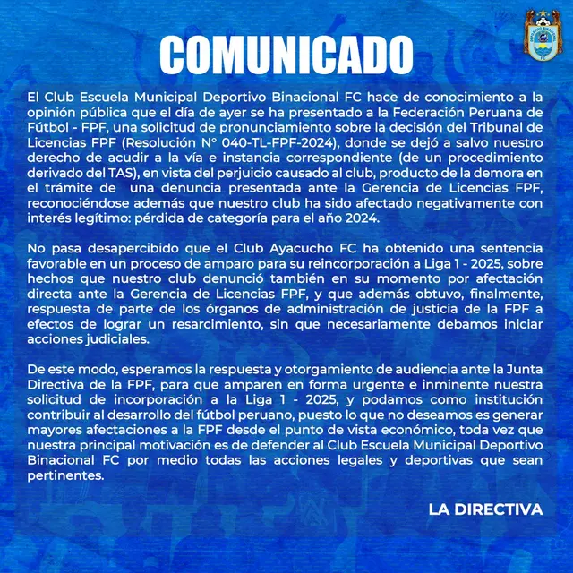 Comunicado Binacional   