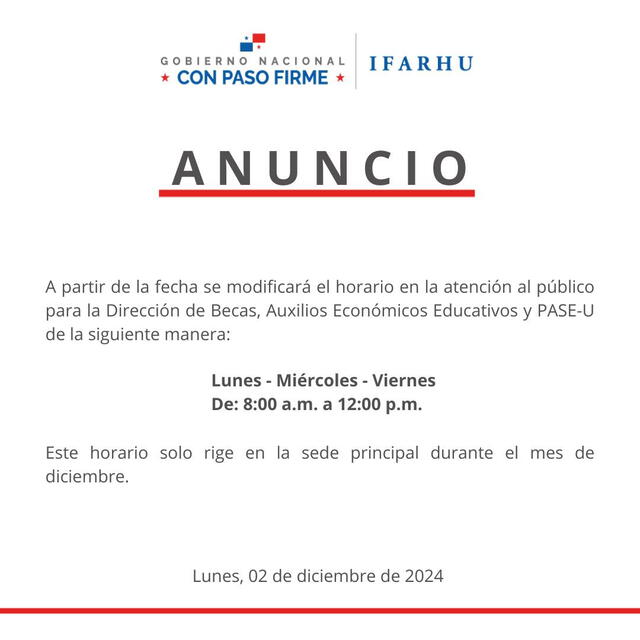 Becas de Concurso IFARHU