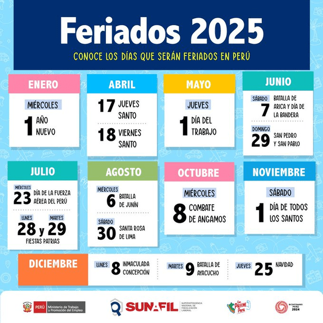 feriados 2025 en peru