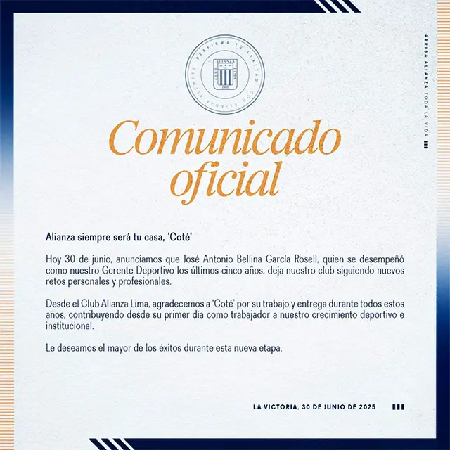Alianza Lima, José Bellina