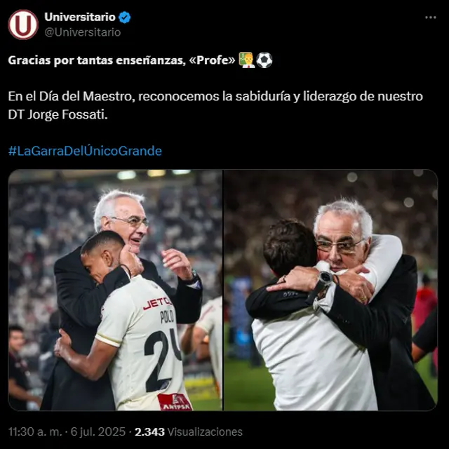 Jorge Fossati, Universitario de Deportes