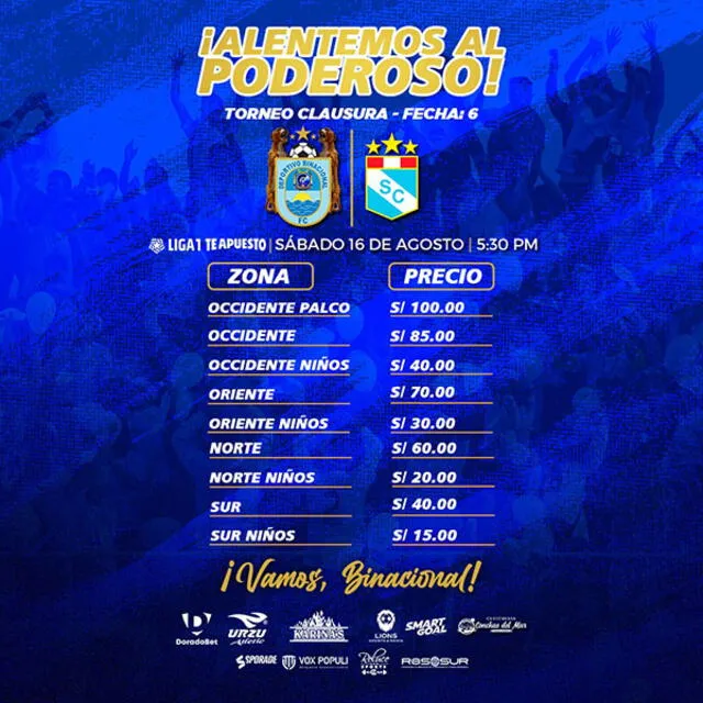 Sporting Cristal vs Binacional