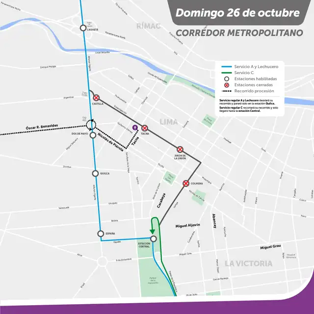 metropolitano desvio metropolitano desvio