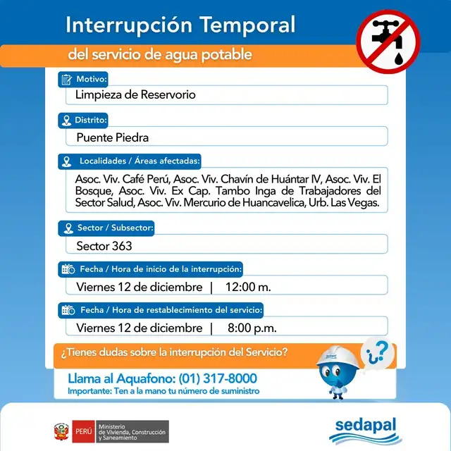 corte de agua corte de agua