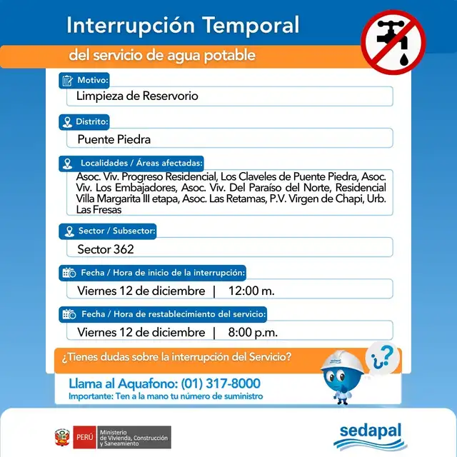 corte de agua sedapal corte de agua sedapal