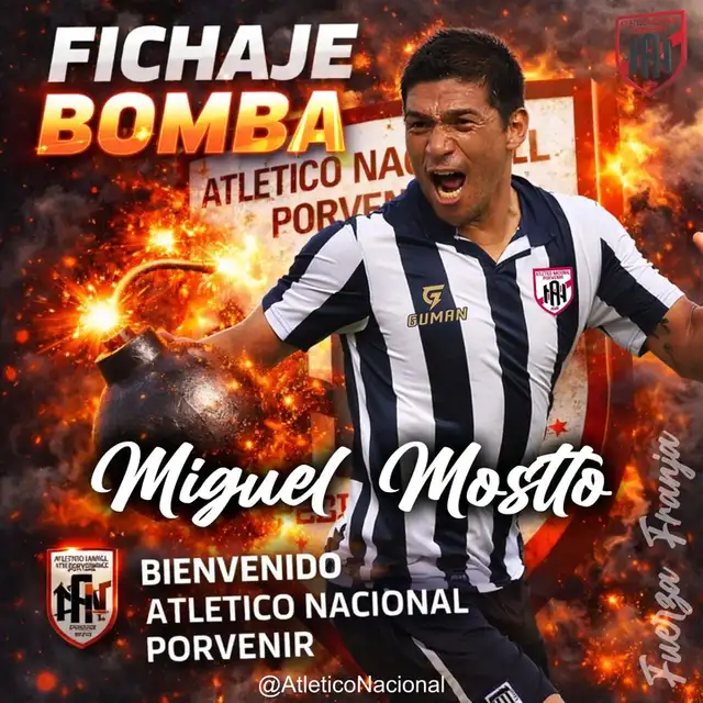 miguel mostto Atlético Nacional de El Porvenir 