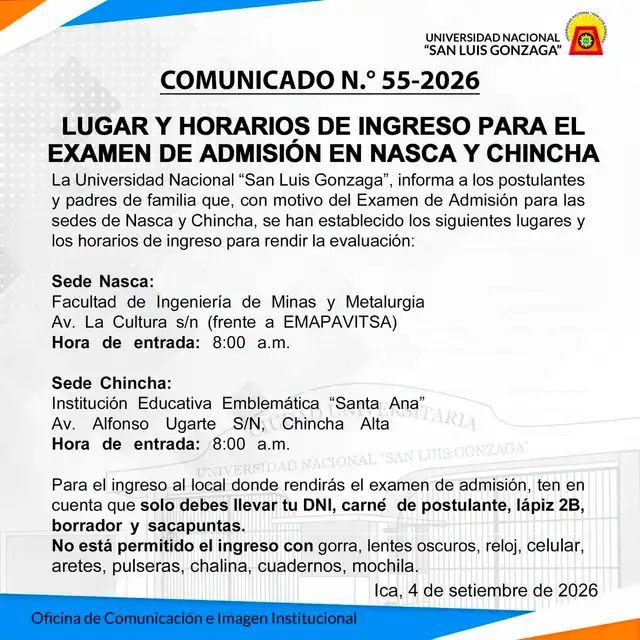 Universidad Nacional San Luis Gonzaga