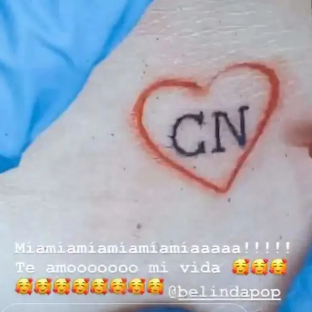 Belinda, tatuaje de Belinda