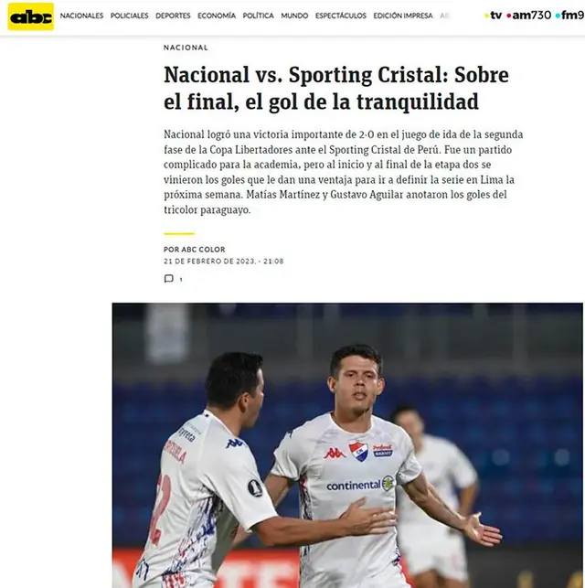 Sporting Cristal vs Nacional