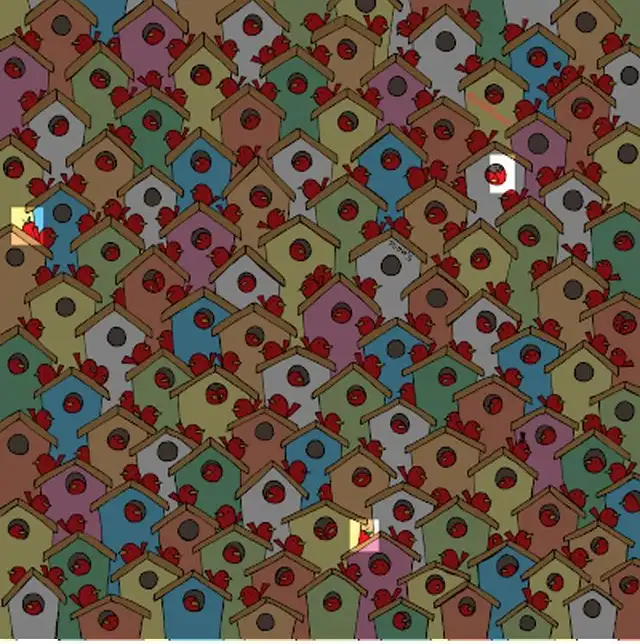  Reto visual: Encuentra las tres manzanas entre los pajaritos    