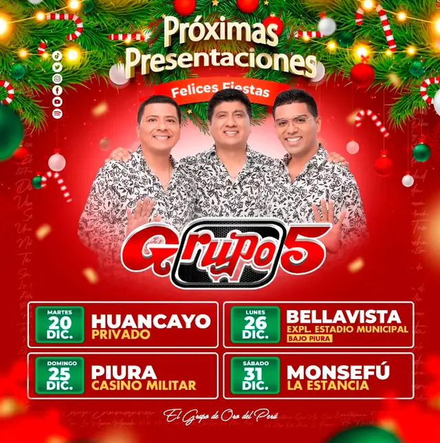Grupo 5: conciertos de Navidad y Año Nuevo