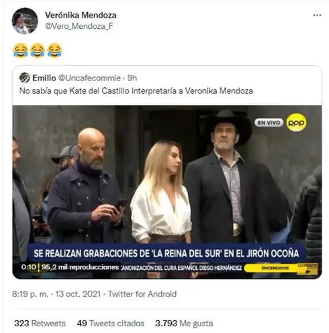 Verónika Mendoza, Kate del Castillo, la reina del sur