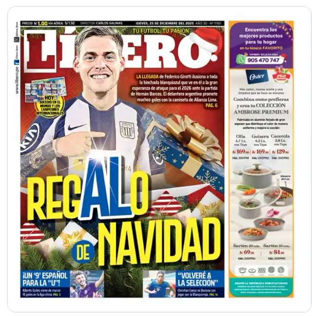 Federico Girotti es nuevo delantero de Alianza Lima