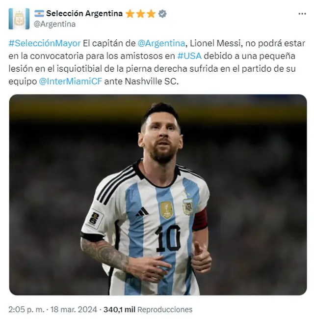 Lionel Messi, Selección Argentina