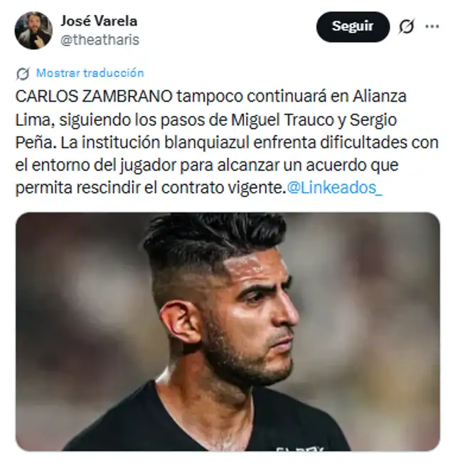 carlos zambrano alianza lima