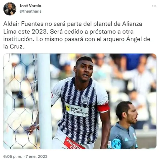 Aldair Fuentes no será tomando en cuenta por Alianza Lima.