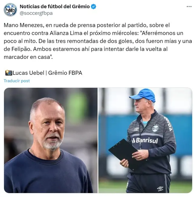 Gremio, Mano Menezes