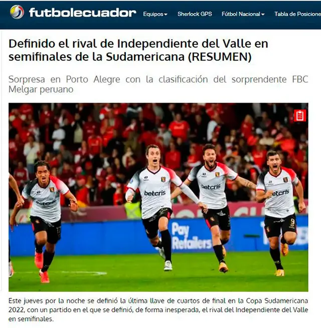 Melgar vs IDV Melgar vs IDV