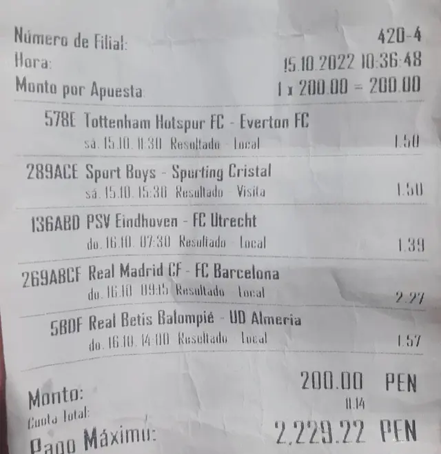 Apuesta Real Madrid vs Barcelona. | Fuente: Fb Leo apuestas