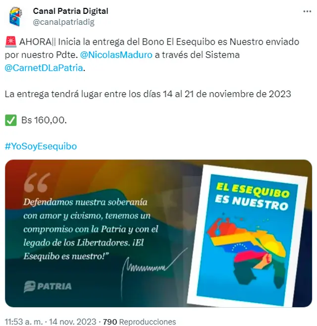  Bono El Esequibo es nuestro
