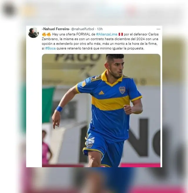 La oferta de Alianza Lima a Carlos Zambrano.