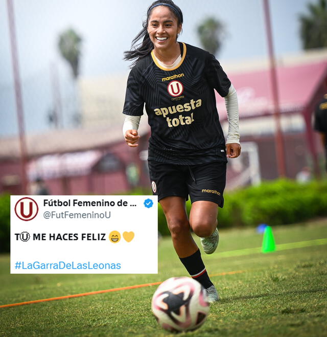 La publicación de Universitario Femenino con la imagen de Xioczana Canales  