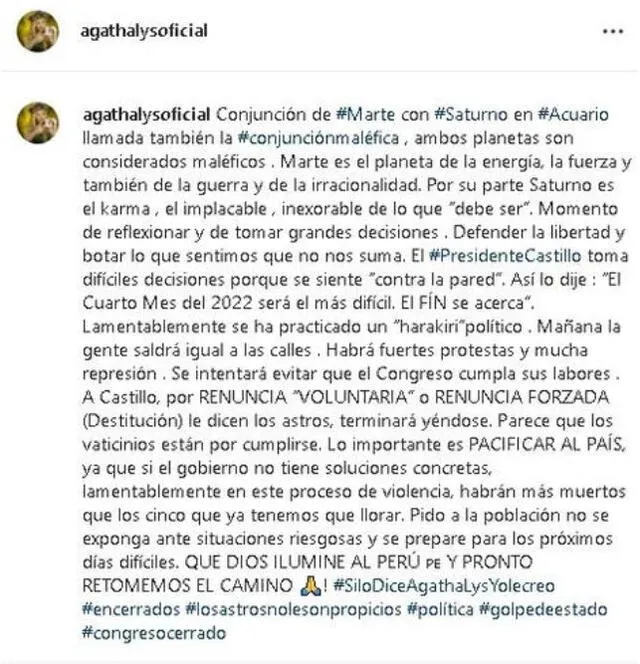 vidente sobre Castillo