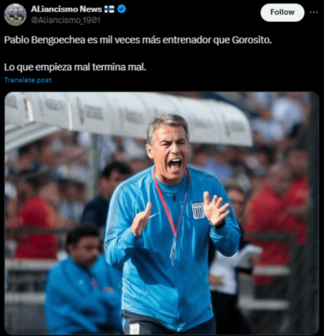 Tuit sobre Gorosito.   