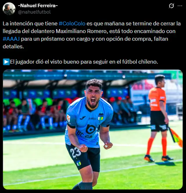 Maximiliano Romero, voceado para llegar a Alianza Lima, se convertirá en fichaje de Colo Colo.   