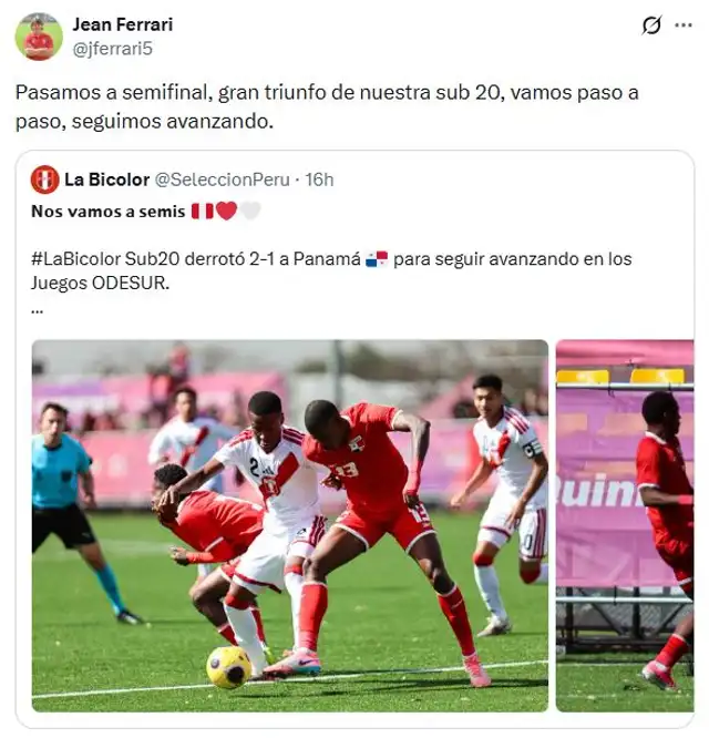 Jean Ferrari, selección peruana