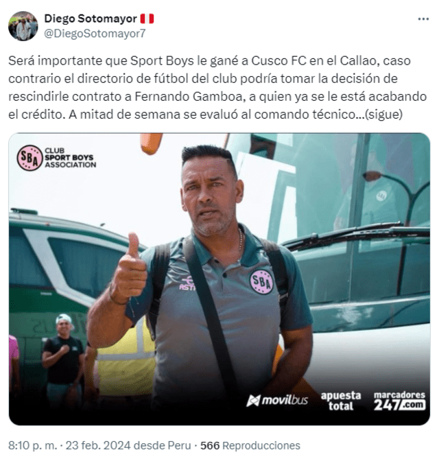 Fernando Gamboa, Sport Boys