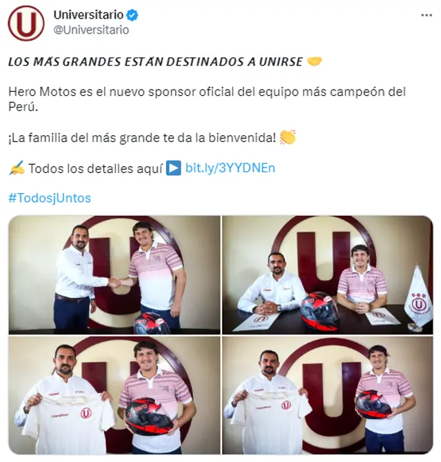 Universitario anunció a su nuevo sponsor por todo el 2023.