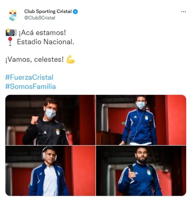 Sporting Cristal llega al Estadio Nacional.   