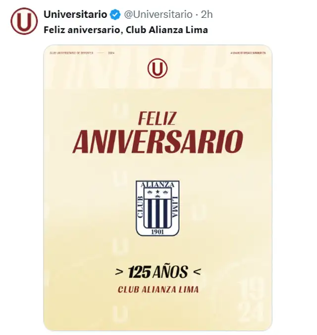  Universitario no se olvidó de Alianza Lima    