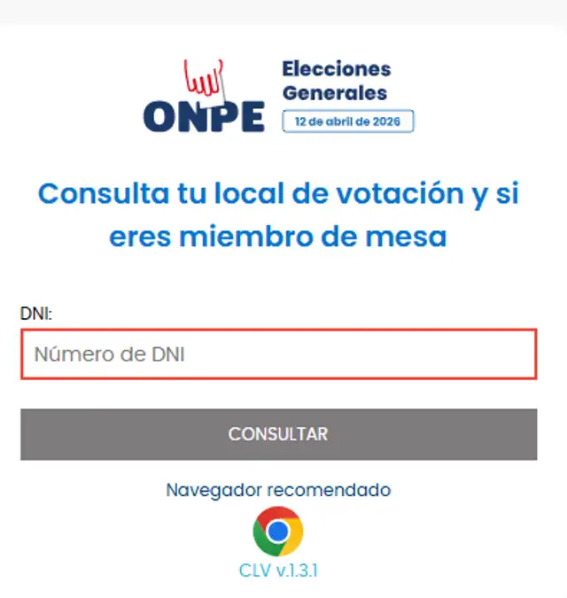 consulta local de votación