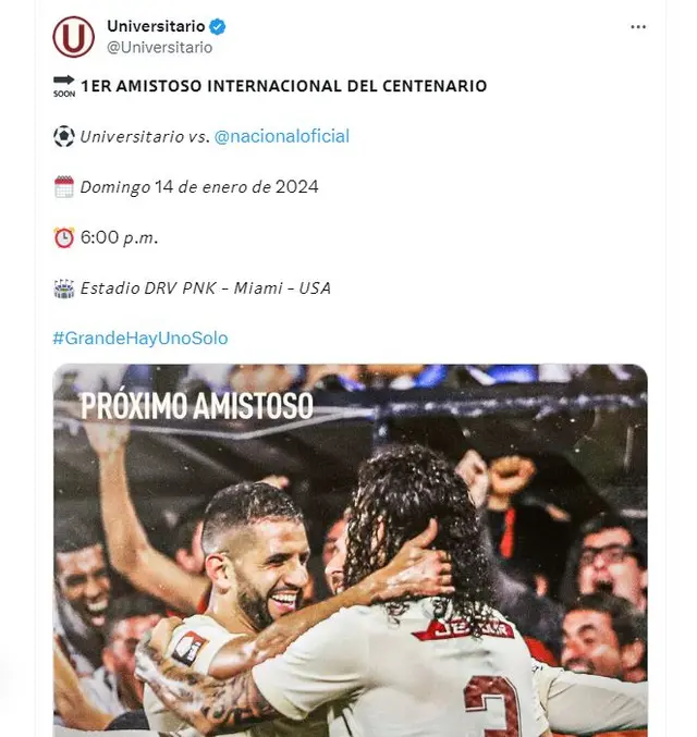 Universitario vs. Atlético Nacional